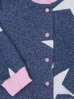 Джемпер на кнопках и со звёздами - Размер 104 - Цвет темно-синий - Картинка #4