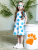 Платье с коротким руковом в крупный горох  - Размер 110 - Цвет белый с синим - Картинка #2
