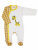 Комбинезон "Теплая африка" с жирафиком - Размер 56 - Цвет белый с желтым - Картинка #4