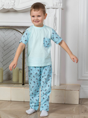 Пижама с зебрами - Размер 104 - Цвет голубой - Картинка #2