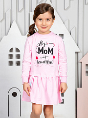 Платье "Моя мама красавица" - Размер 116 - Цвет розовый - Картинка #1