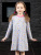 Платье "Единорог" с яркими звёздами - Размер 128 - Цвет серый - Картинка #2
